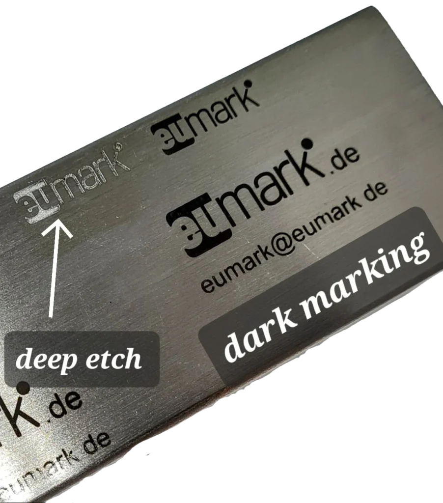 electrochemical serial number marking on stainless steel surgical instrument